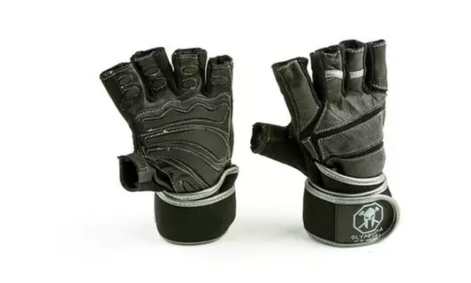 Olympiada Heavy- Duty Leather Weight Lifting Gloves- Strongest in the Game - Second Medium