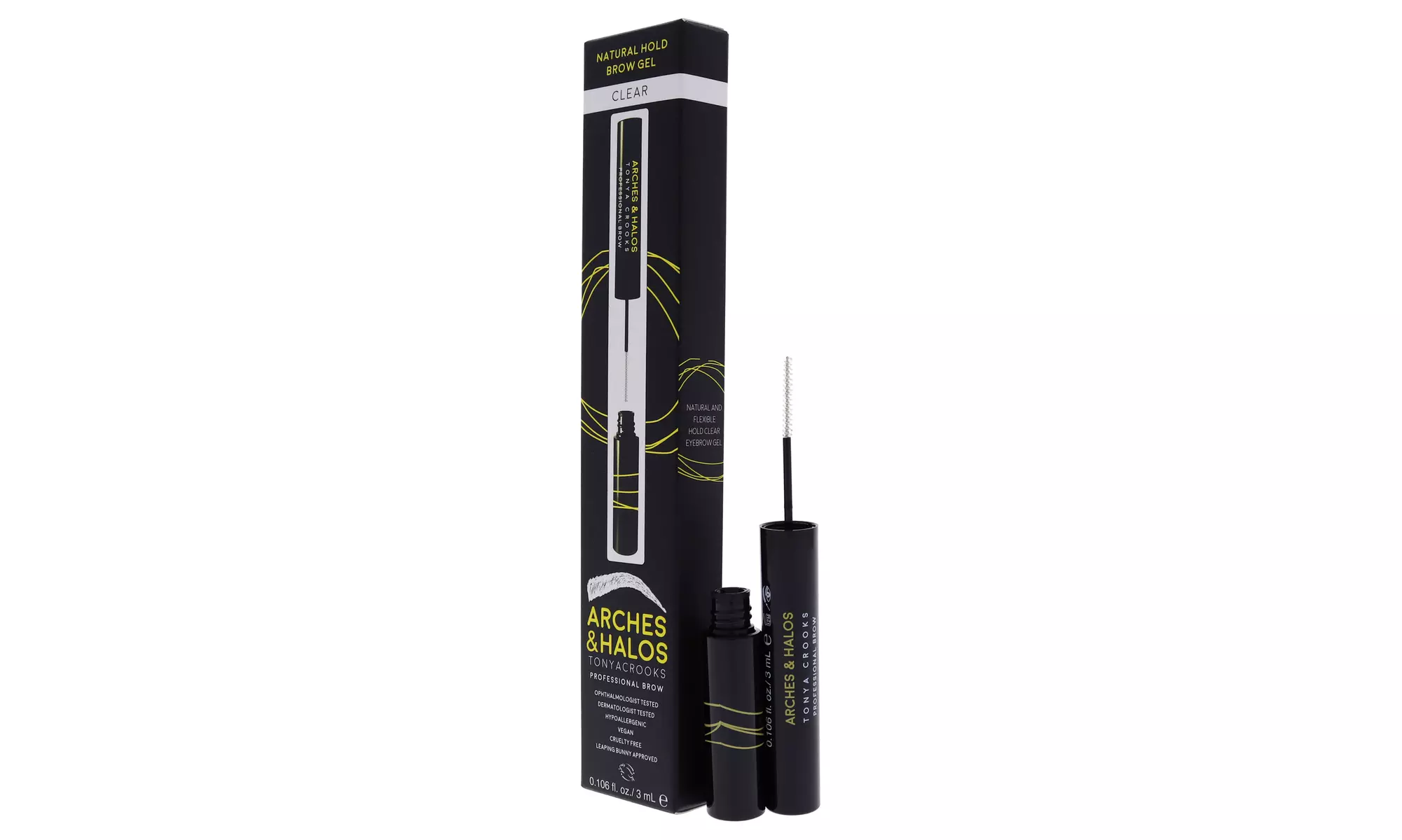 Arches & Halos Natural Hold Brow Gel in Clear, 0.1 oz