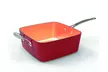 BulbHead Red Copper Infused Non-Stick Square Ceramic 5 Piece 10-Inch Pan - Second Medium