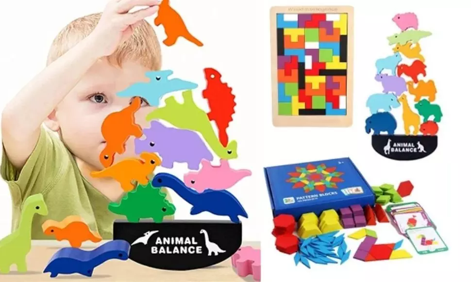 Tetris-Kids' wooden puzzle toys - Primary Image