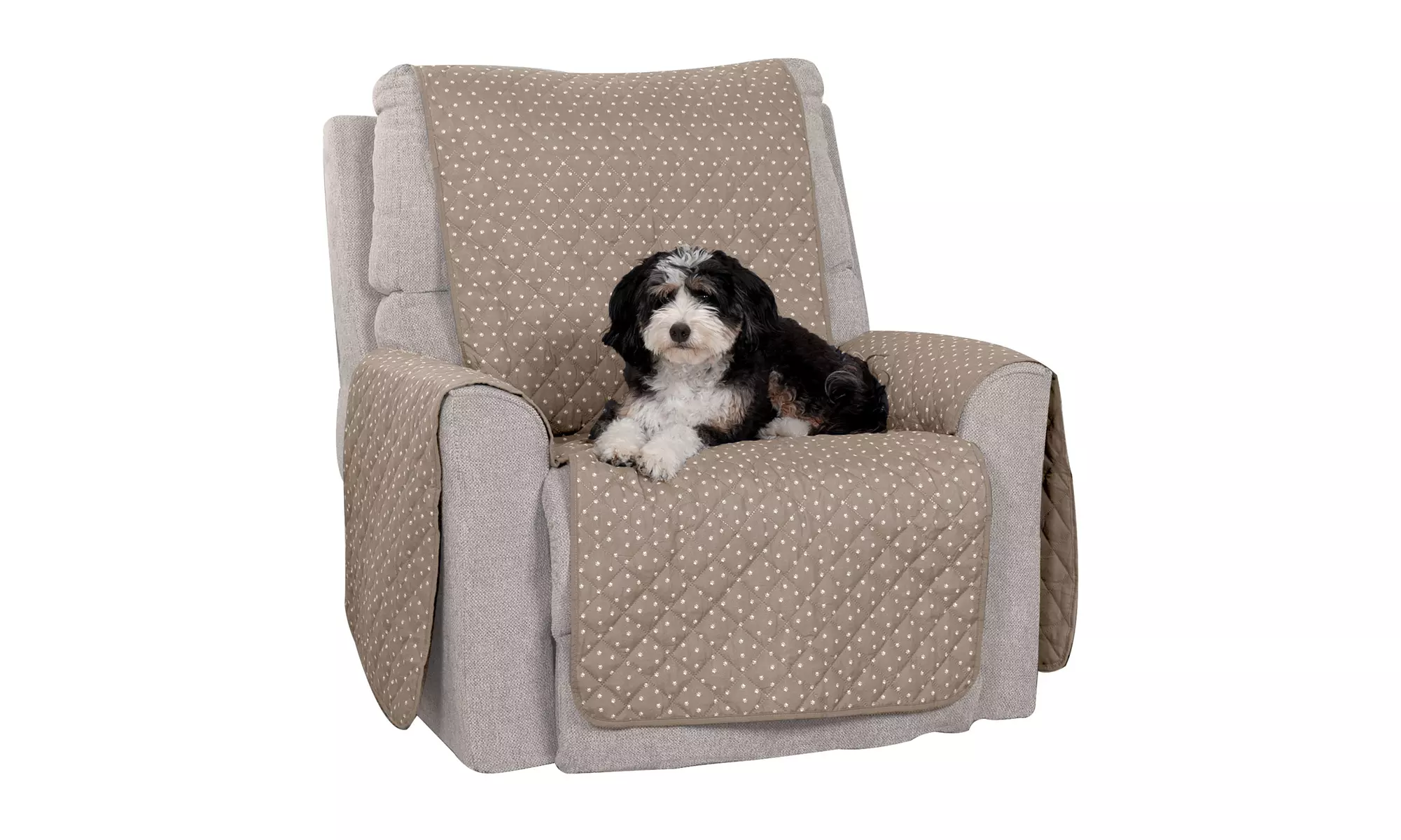 FurHaven Pet Reversible Water-Resistant Furniture Protector for Dogs - Paw Print