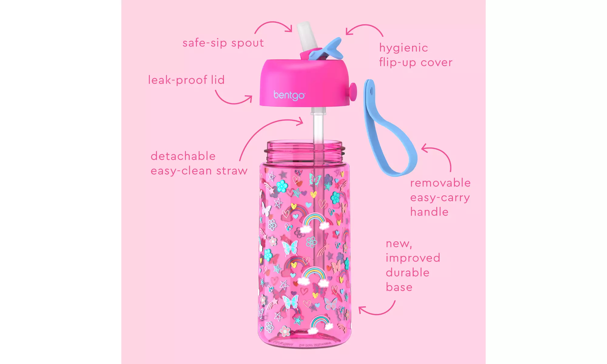 Bentgo Kids Water Bottle (1 and 2 Pack options)