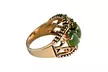 14k Yellow Gold-Plated Genuine Jade Ring - Second Medium