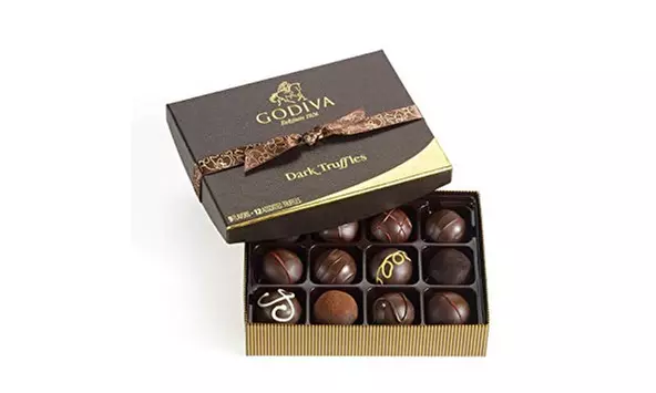 Godiva Chocolatier Dark Chocolate Truffles Gift Box, Premium Chocolate - Primary Image
