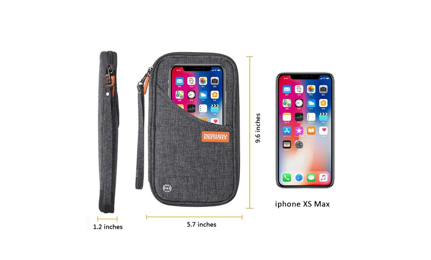 Image 26: Travel Wallet RFID Blocking Document Organizer Bag