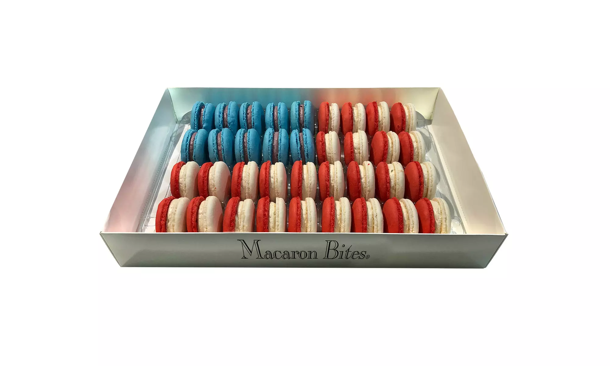Macaron Bites 36-Piece Gift Box - American Flag Design
