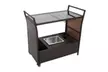 Kinbor Rolling Wicker Outdoor Bar Cart Storage - Second Medium