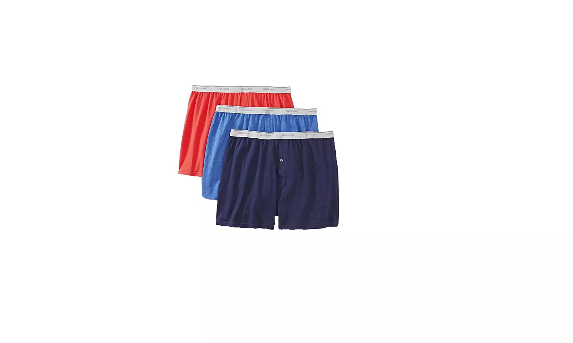 Fruit Of The Loom 3 Pack Plus Size Men Knit Boxer Short - Second Medium