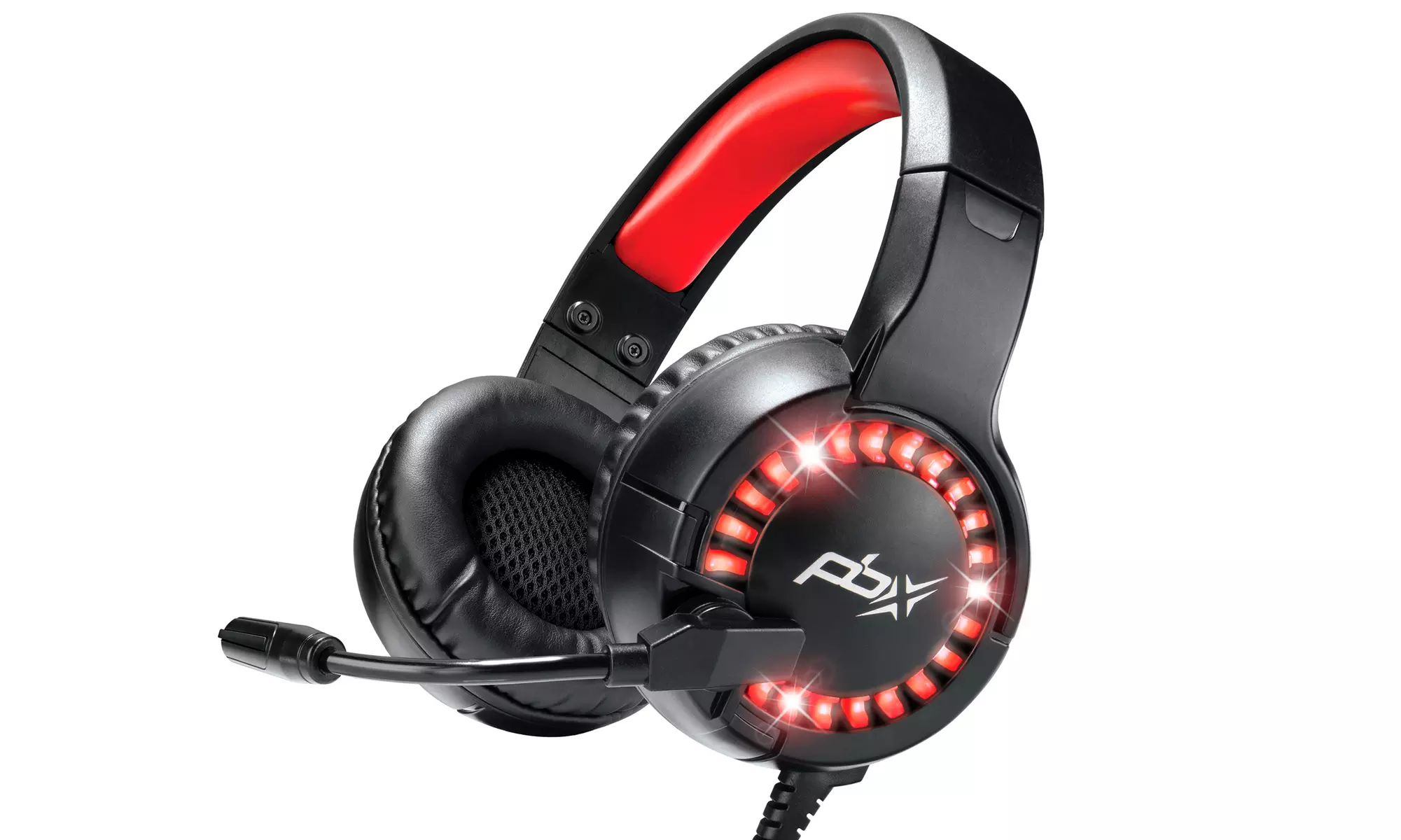 PBX H8 Gaming Headset with Mic, Wired LED, Vibrating Feedback, Cushioned Earpads - Primary Image
