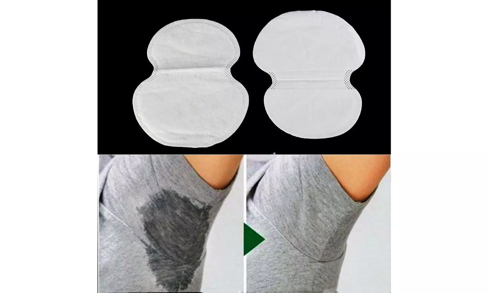 Wuuynn 50pcs Underarm Adhesive Sweat Pad Armpit Goodbye Antiperspirant Deodorant - Second Medium