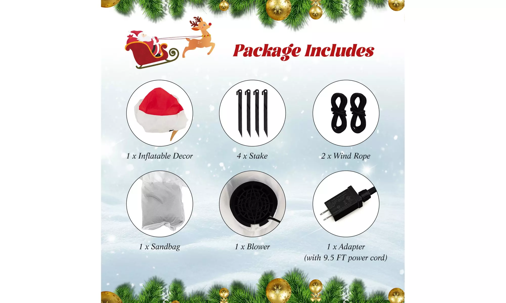 Costway 4 FT Inflatable Christmas Snowman Blow-up Decor 360 Rotating LED Lights