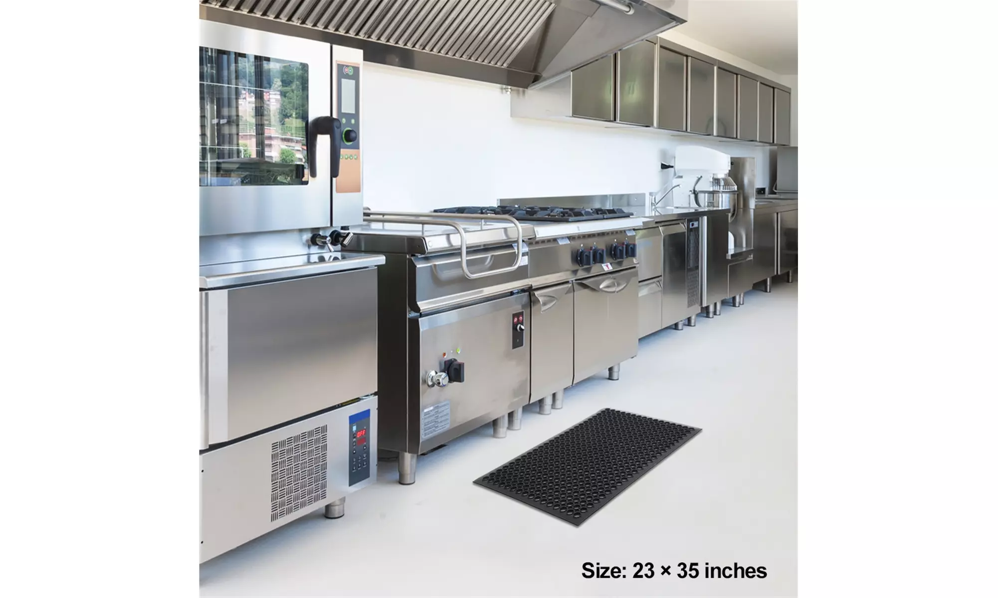 Kitchen Multi-functional Anti-fatigue Drainage Rubber Non-slip Hexagonal Mat - Primary Image