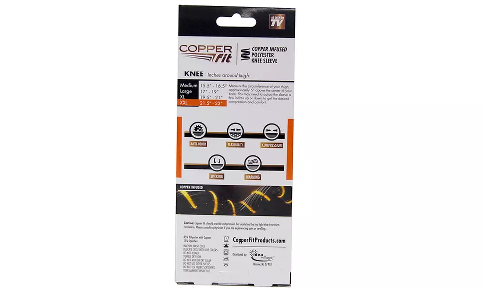 Copper Fit Compression Knee Sleeve XXL- Unisex - Second Medium