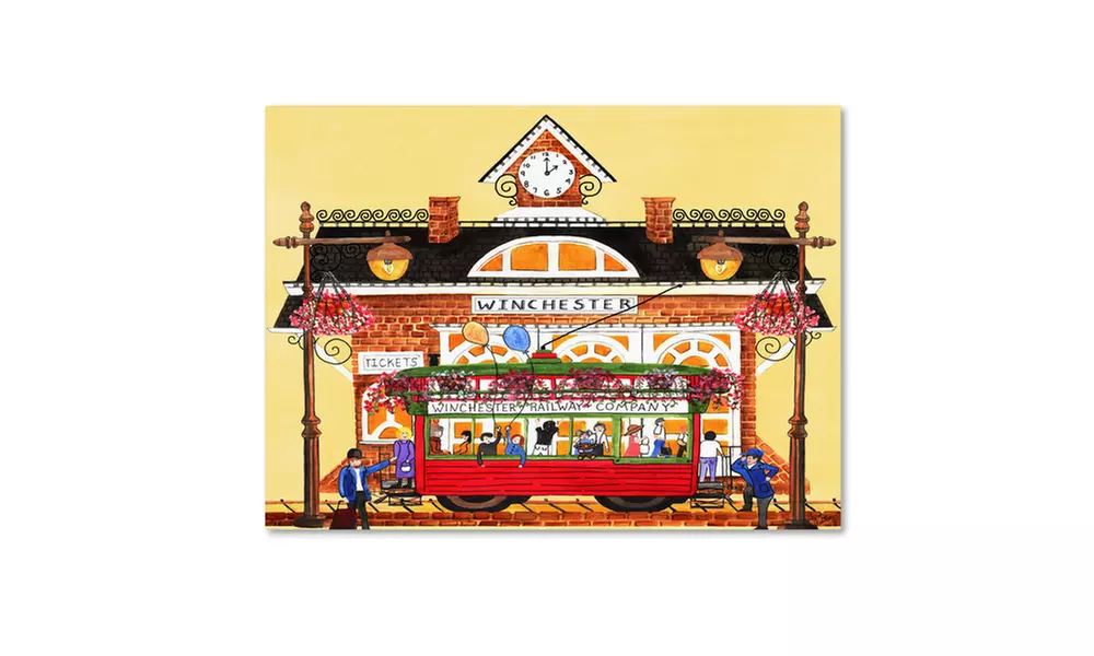 Cheryl Bartley 'Winchester Train Station' Canvas Art - Primary Image