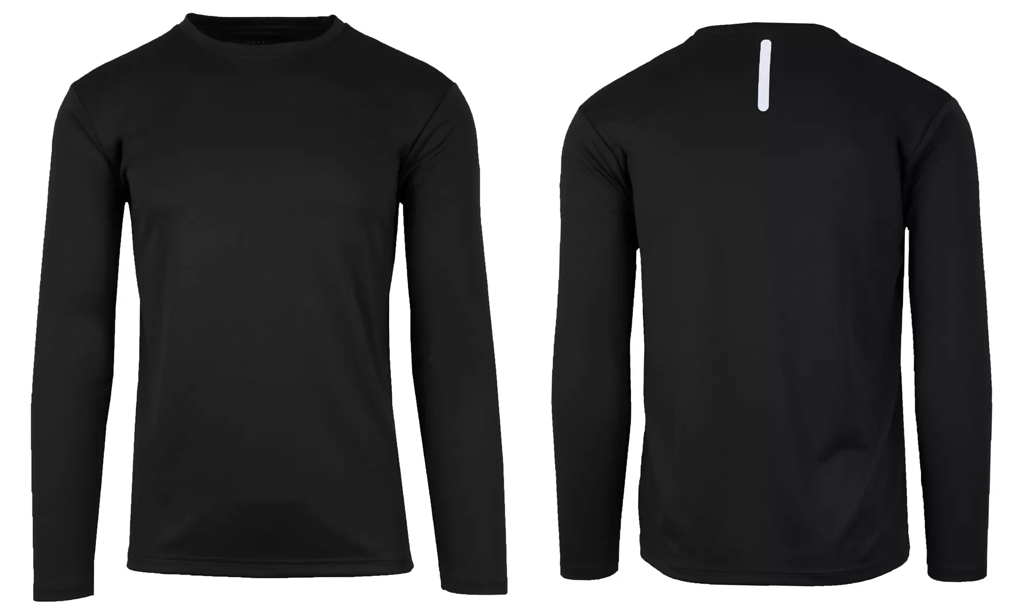 Men's Long Sleeve Moisture Wicking Crew Neck Tagless Performance Tee