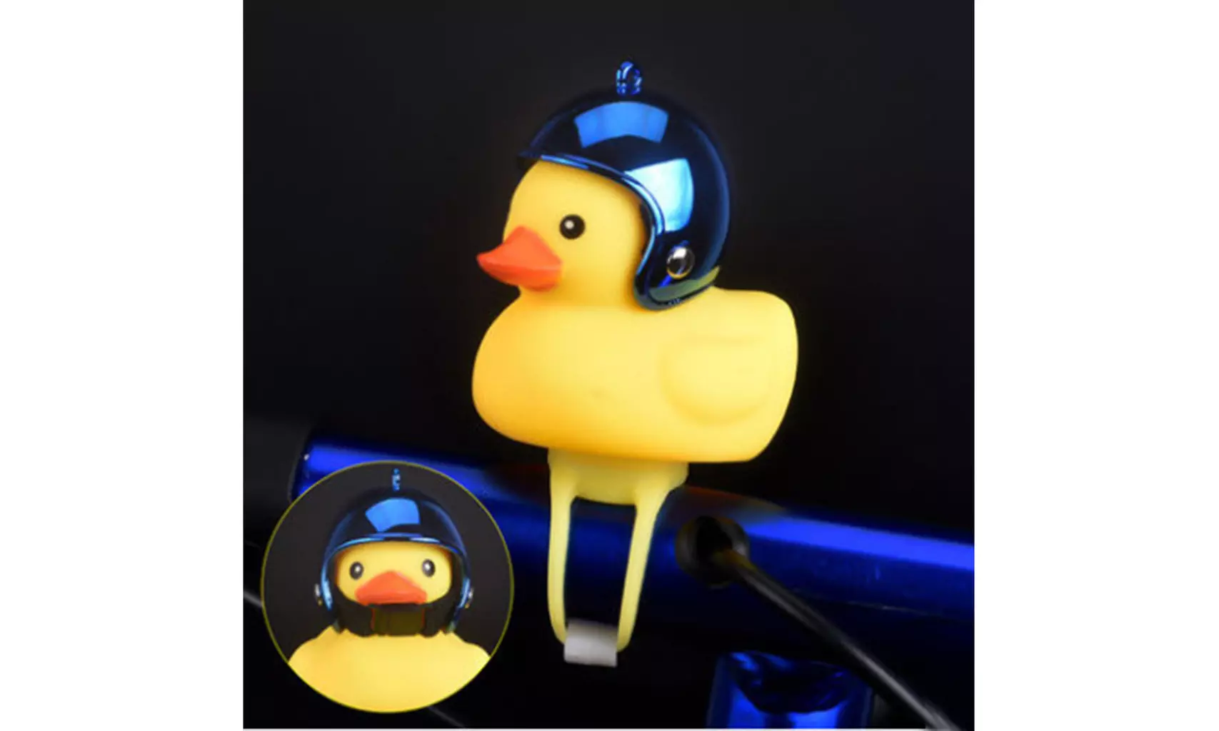 Bicycle Bells,Cute Duck Head Light Shining Duck Bike Bells Handlebar Accessories - Second Medium
