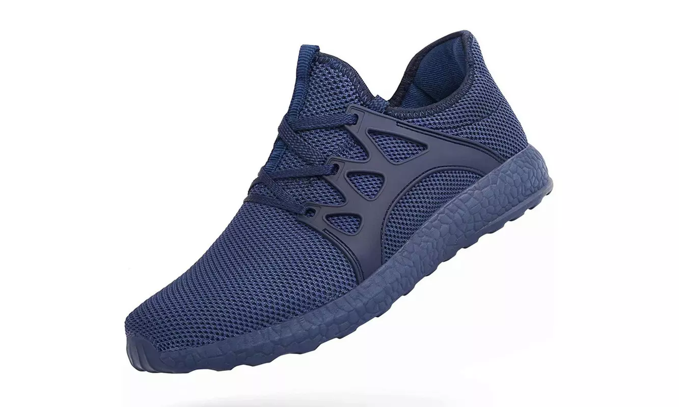Braveman Men's Lace-Up Knit Running Shoes Athleisure Sneakers