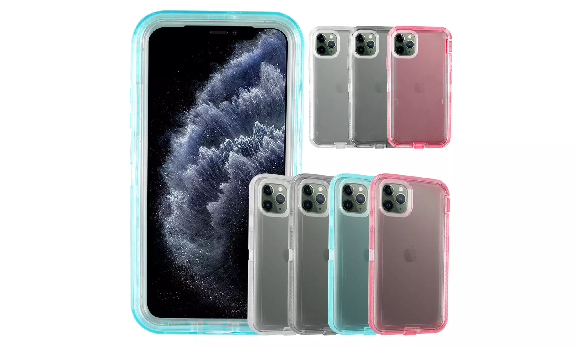 Clear Hard Case Shockproof Hard Armor Cover For iPhone 11/11 Pro/11 Pro Max 2019 - Primary Image
