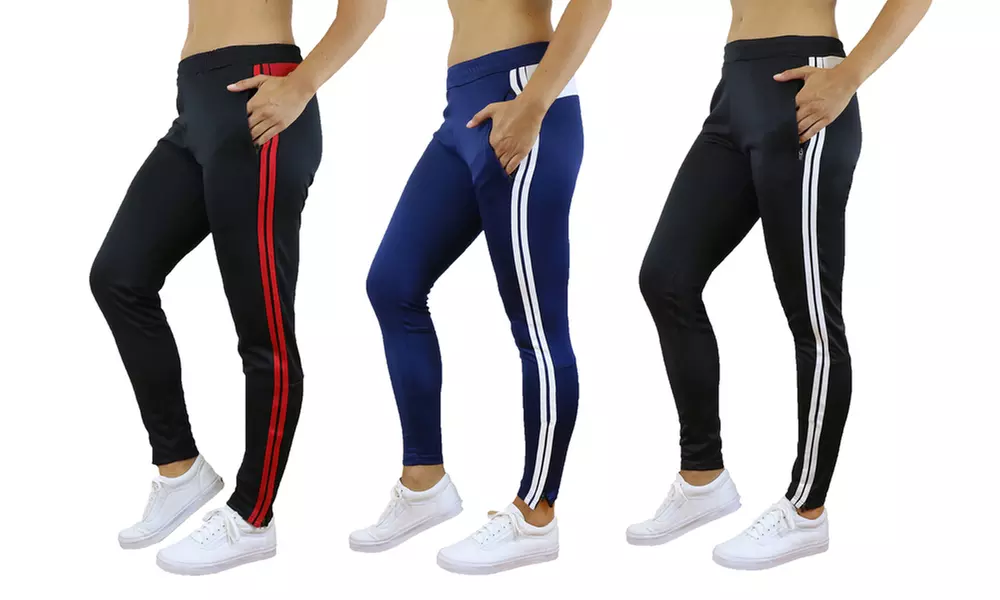 Women's Track Pants with Contrast Stripes (2-Pack) - Primary Image