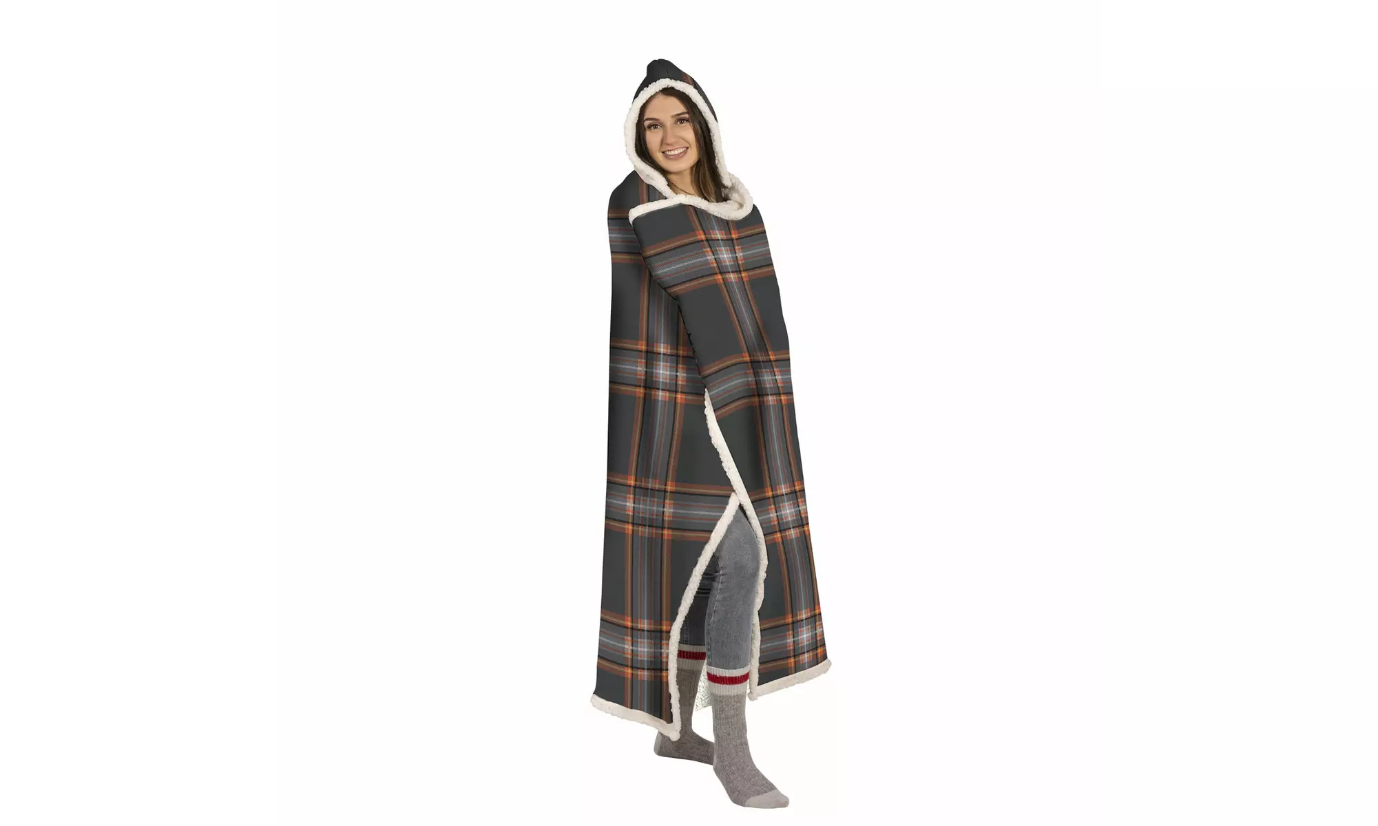 Snug Haven: Experience the Ultimate Embrace of a Hooded Throw Blanket - Second Medium