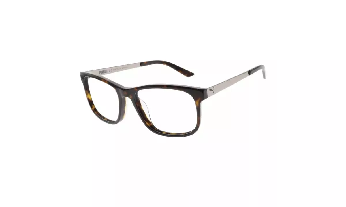 Puma Men Eyeglasses PE0056oA-003 Havana Ruthenium Frame Demo Lenses - Primary Image