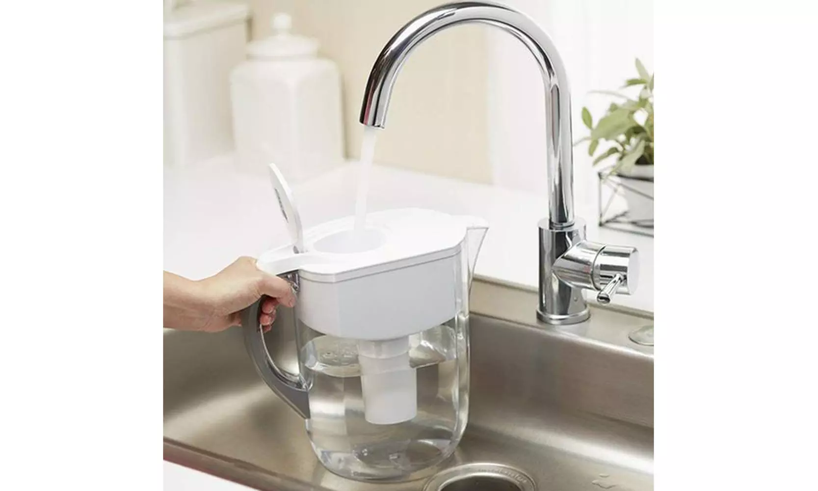 6 Cup Space Saver Water Filter Pitcher Filtration System Copper  - Primary Image