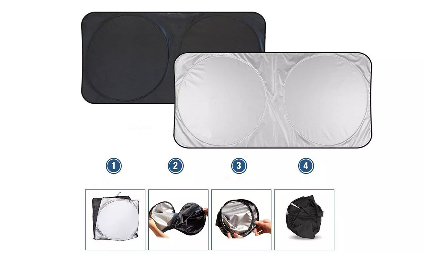 Extra Large Car Windshield Sun Shade Cover Blocks UV Rays Sun Visor Protector