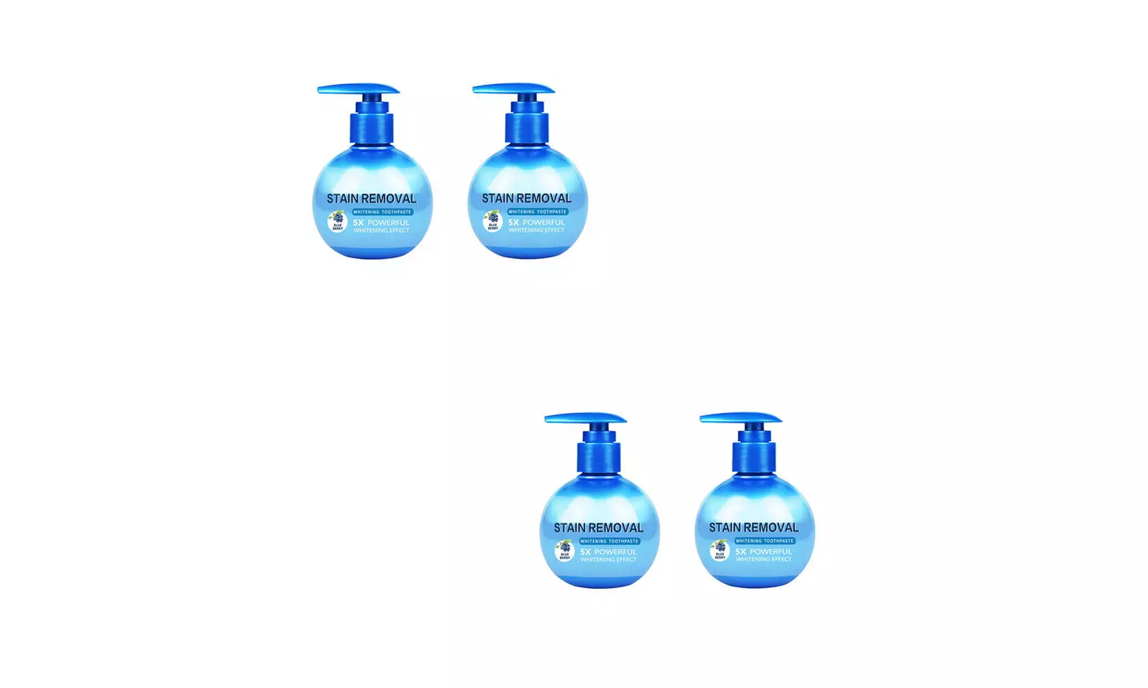 US 2-4 Pack Intensive Stain Removal Whitening Toothpaste Baking Soda Fight Bleed - Primary Image