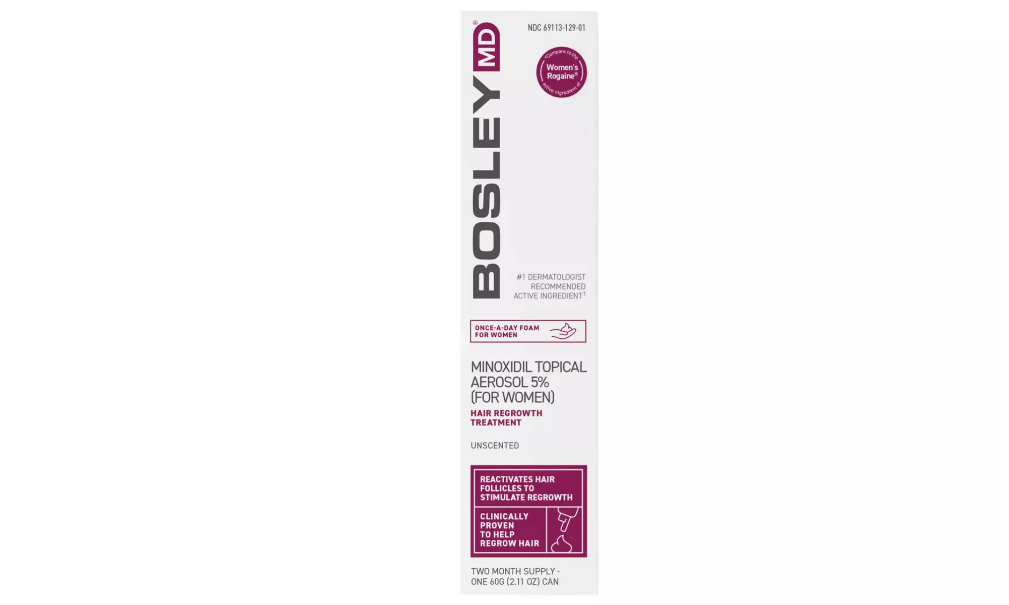 Bosley MD Women's Regrowth Foam with Minoxidil 5% - 2.11 oz - Primary Image