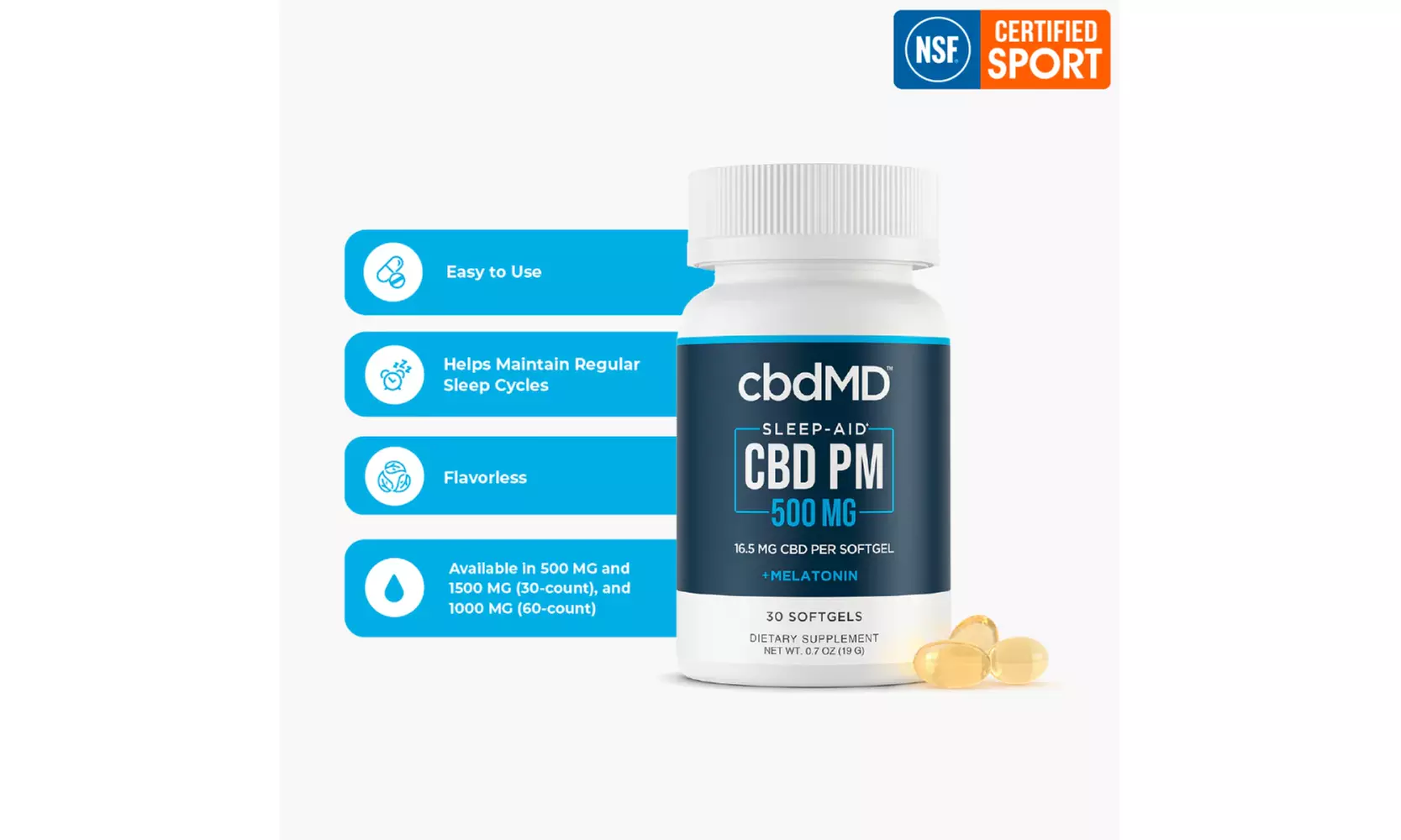 cbdMD Night Time Essentials (Gummies, Tinctures, Capsules) - Multiple Strengths 
