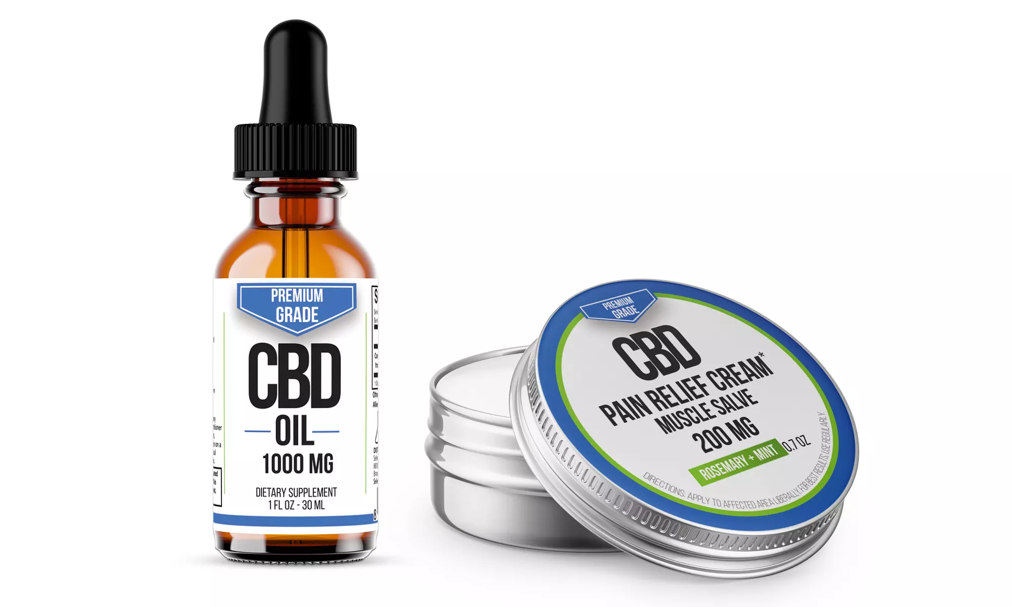 Select Organics CBD Infused Pain Relief Salve & Oil (1200mg Total) - Primary Image