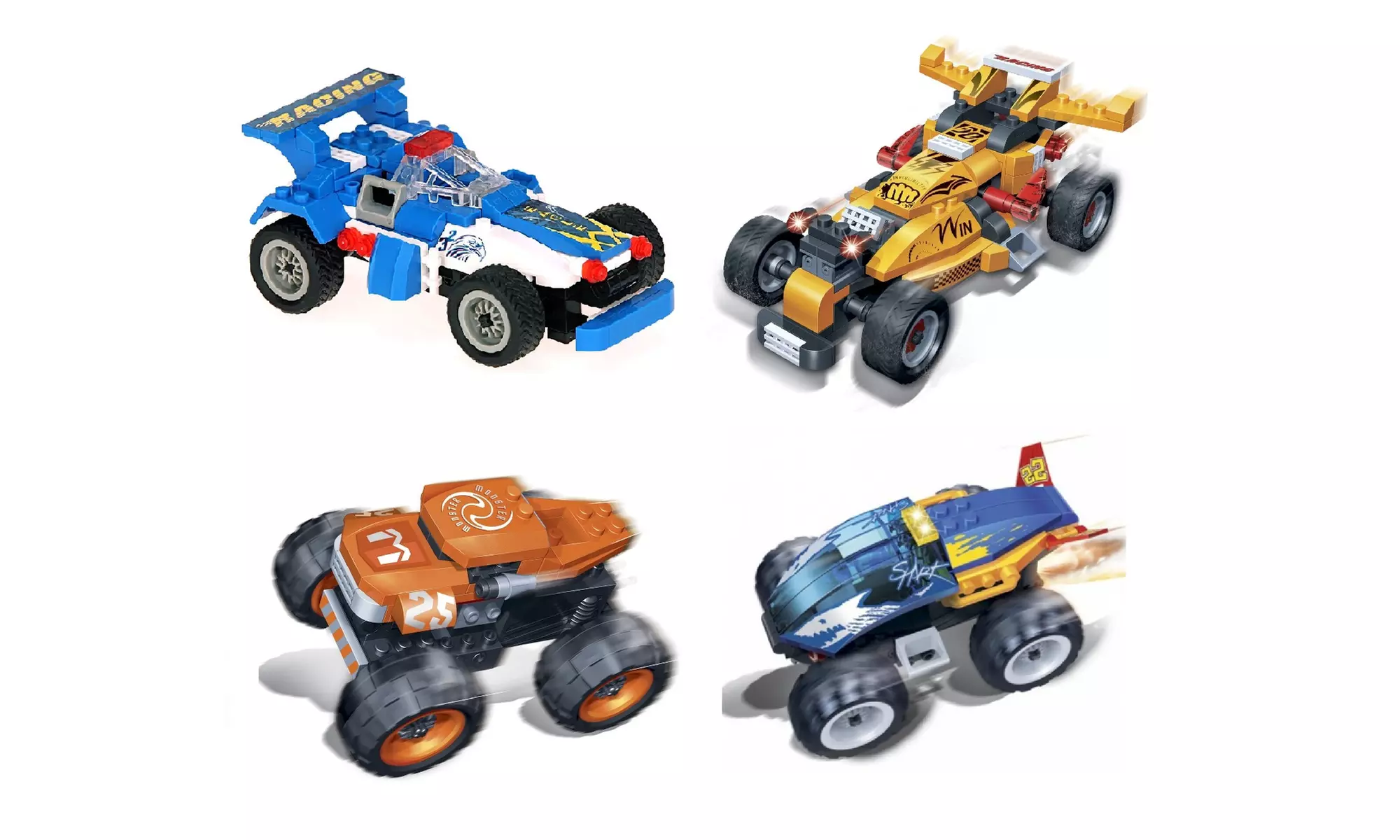 BanBao Building Set Pull-Back Race Car - Shark/ Invincibility/ Eagle/ Monster - Second Medium
