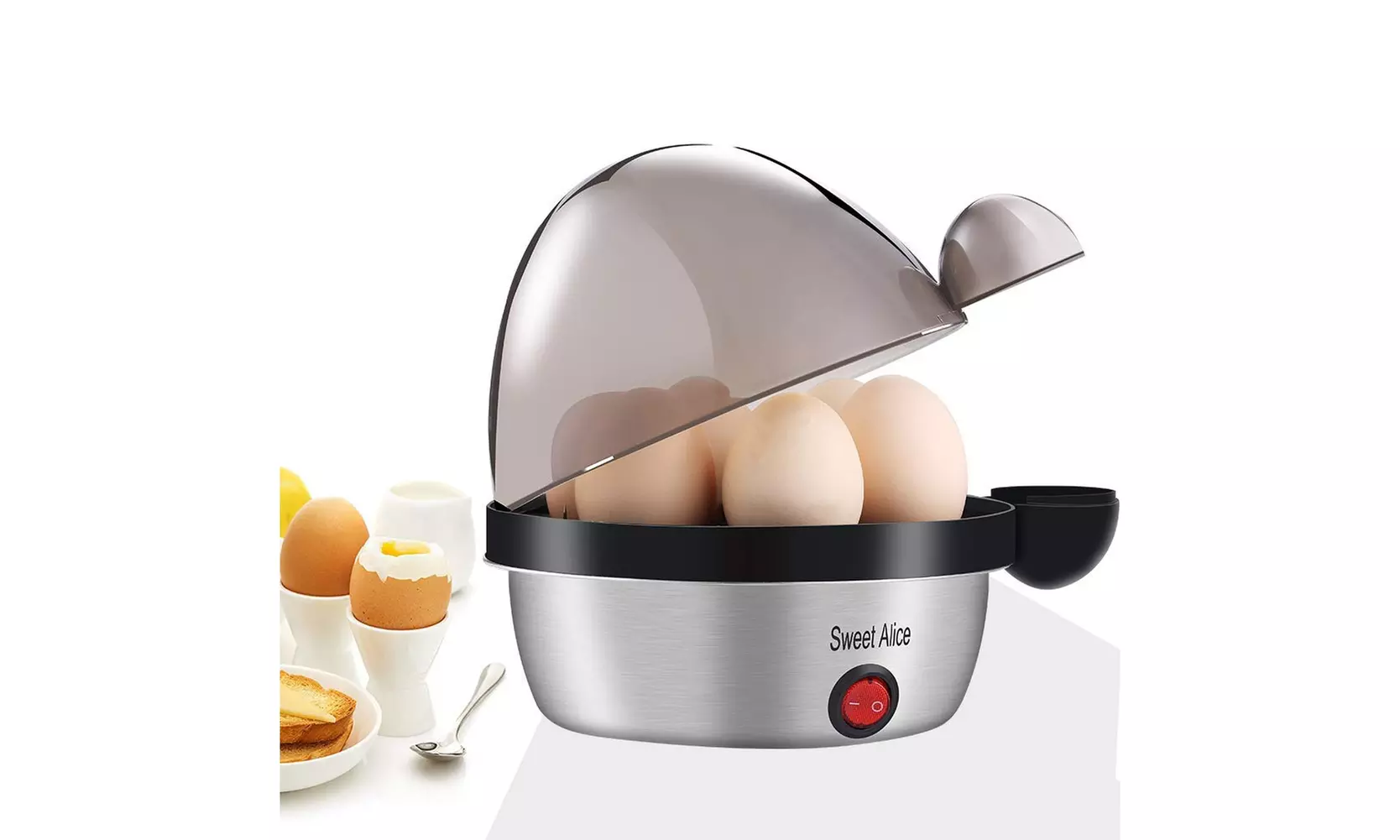 Sweet Alice Egg Cooker, Electric, with 7 Eggs Capacity, Multi-function Egg Maker - Primary Image