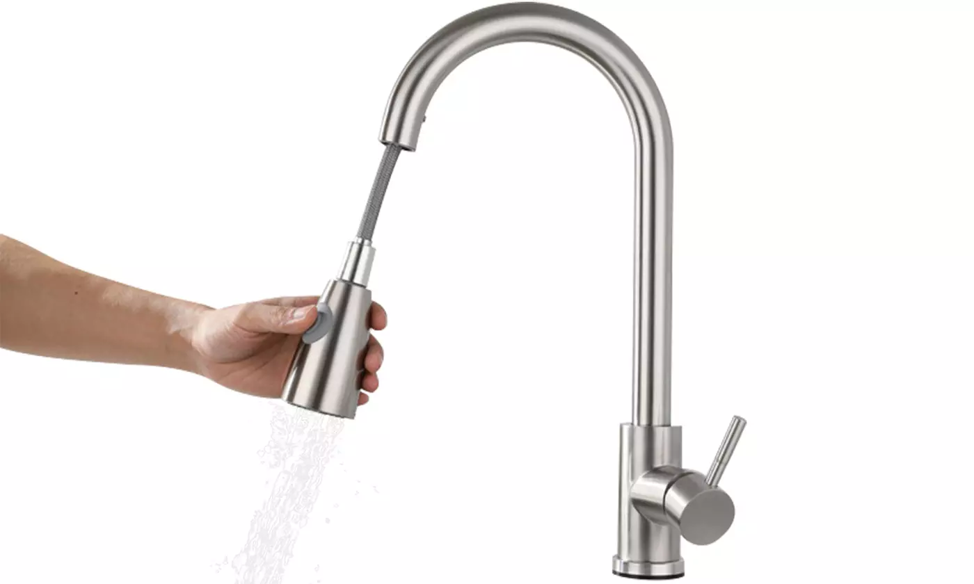 iMounTEK Stainless Steel Pulldown Head Faucet with Flexible Pullout Sprayer - Primary Image