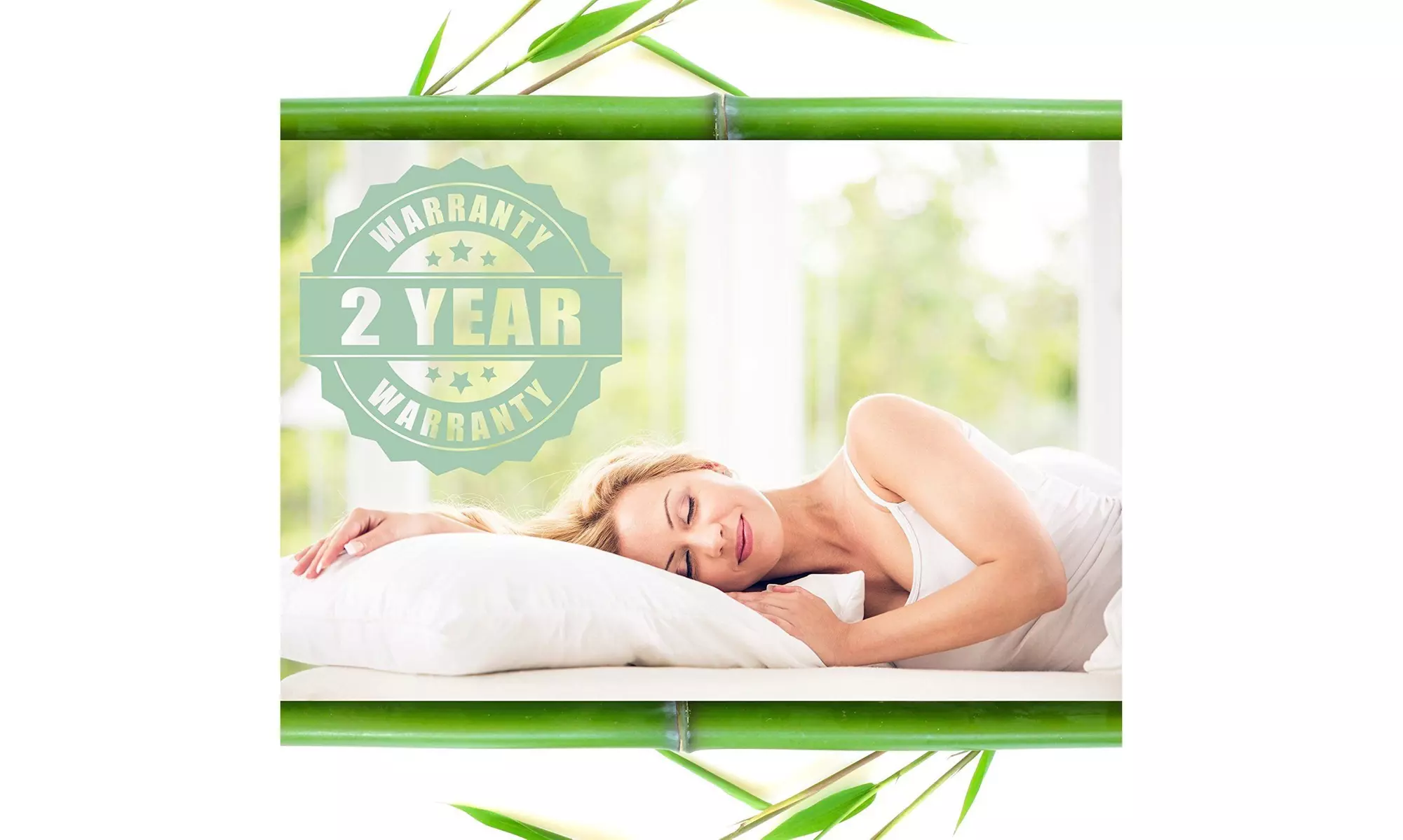 Plixio Bamboo Shredded Memory Foam Pillow with Hypoallergenic Cover 2 Pack Queen - Second Medium