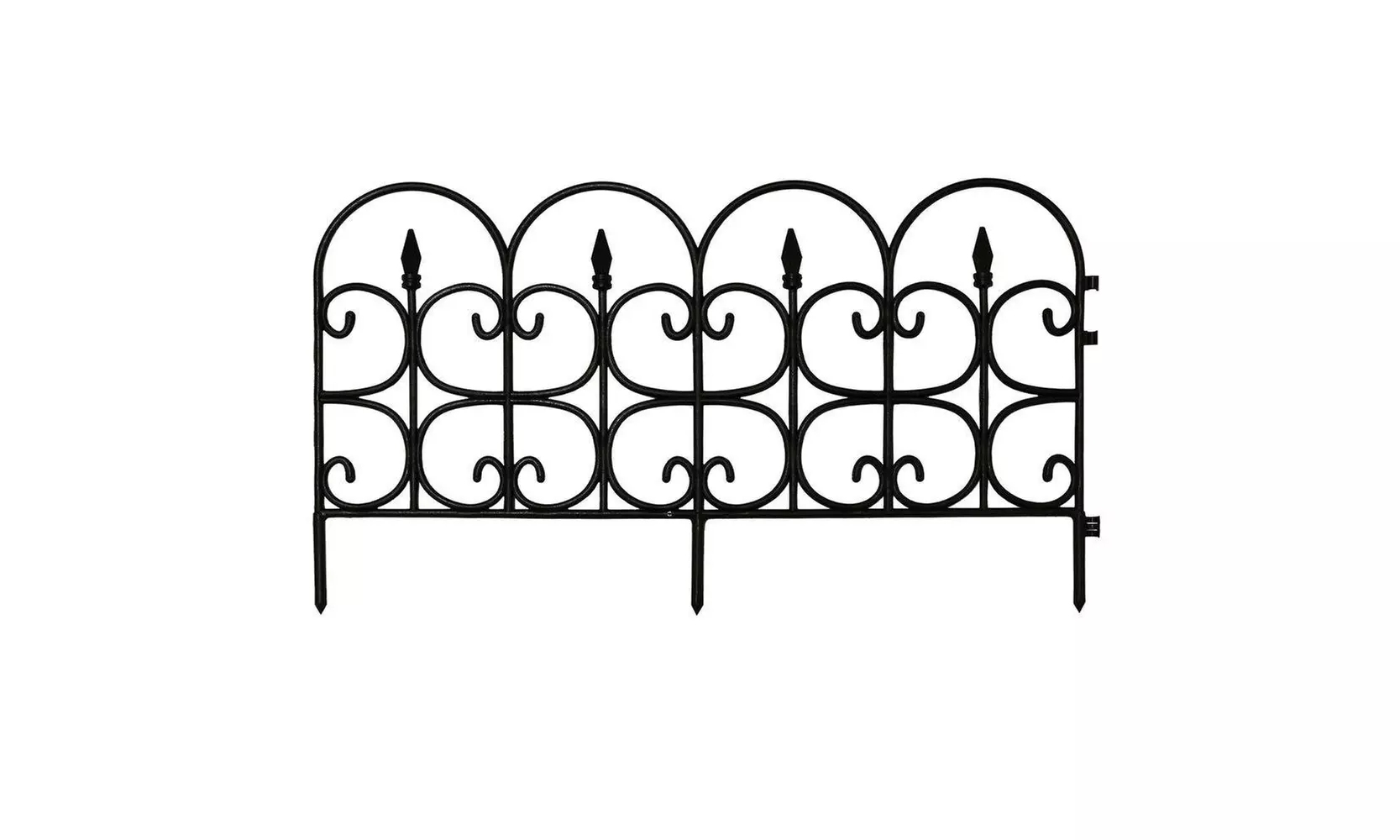 EmscoGroup 2093HD Victorian Fleur De Lis Medium Resin Garden Fence, 26 ft. - Primary Image