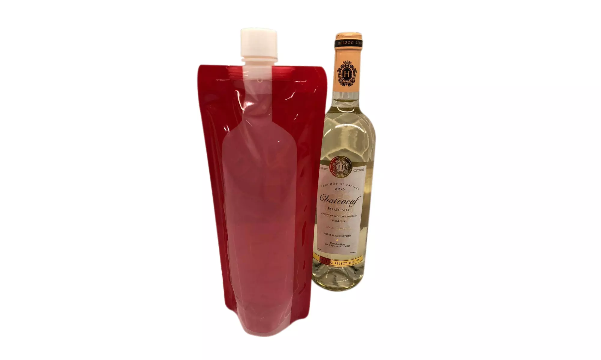  Waloo Wine on The Run Reusable & Foldable Wine Flask 