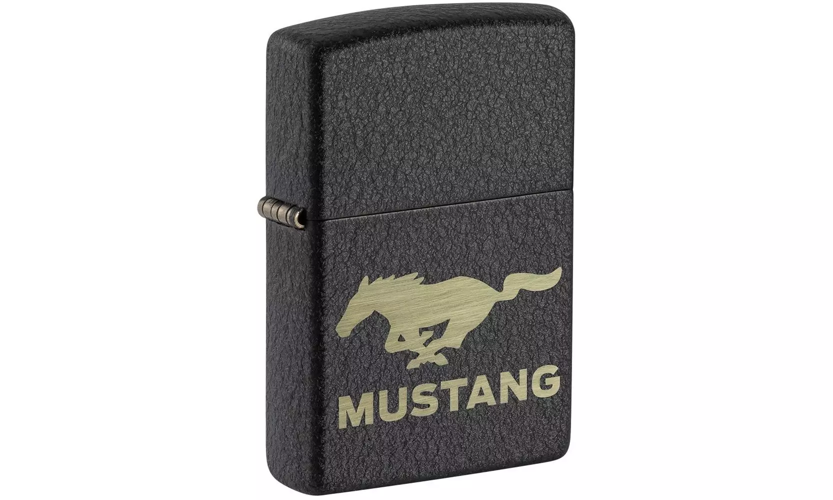 Zippo Ford Mustang Logo, Black Crackle Finish Lighter #49827 - Primary Image