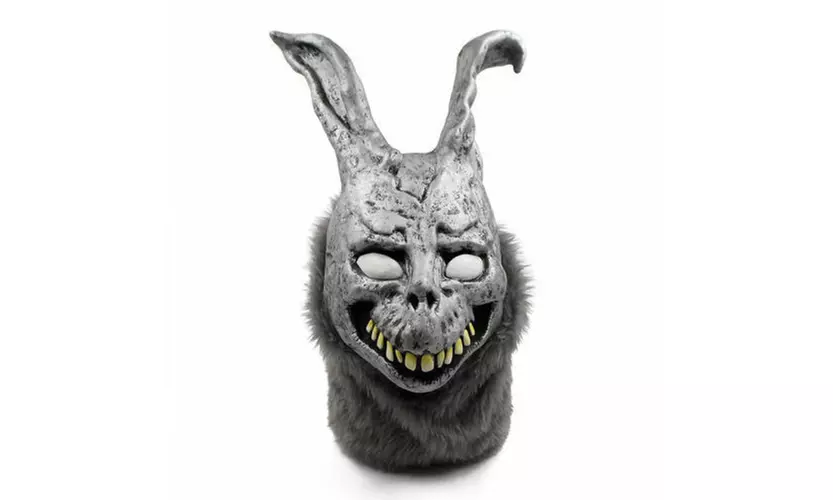 Donnie Darko FRANK Rabbit Mask Halloween the Bunny Latex Hood with Fur Mask - Primary Image