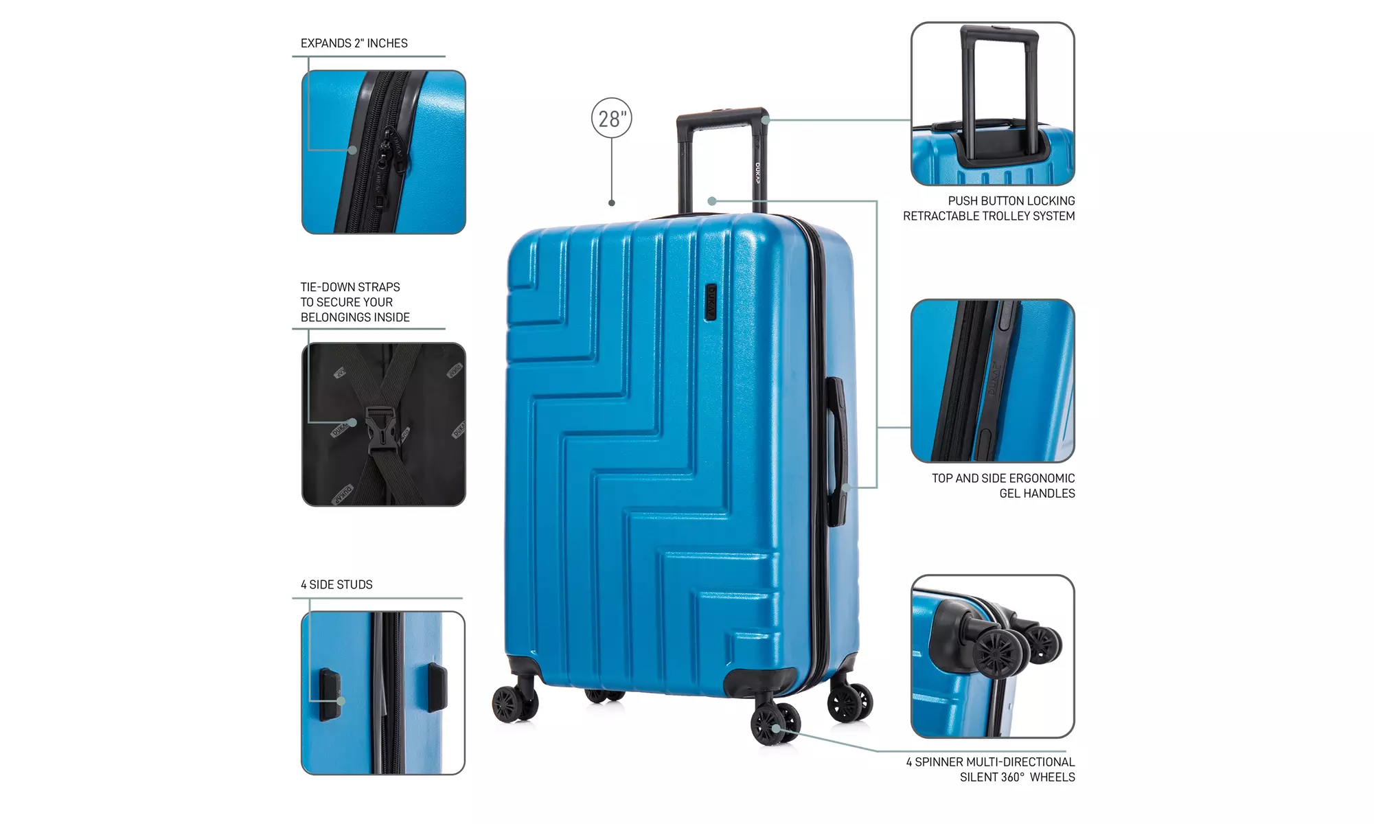 DUKAP Zahav Lightweight Hardside Spinner Luggage