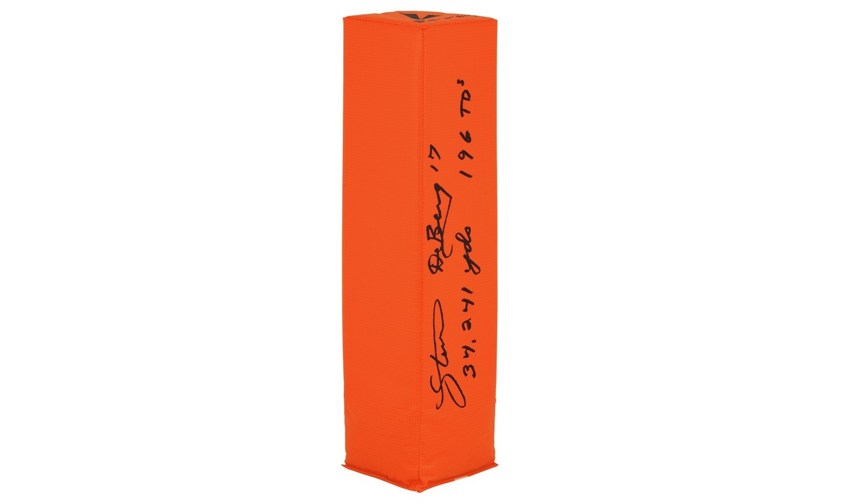 Steve DeBerg Signed BSN Orange Football Endzone Pylon w/34,241 Yds, 196 TDs
