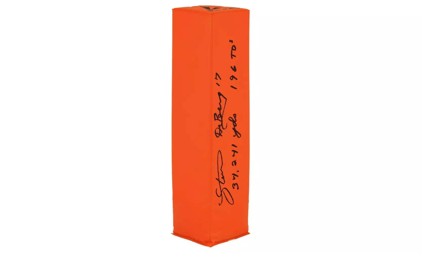 Steve DeBerg Signed BSN Orange Football Endzone Pylon w/34,241 Yds, 196 TDs