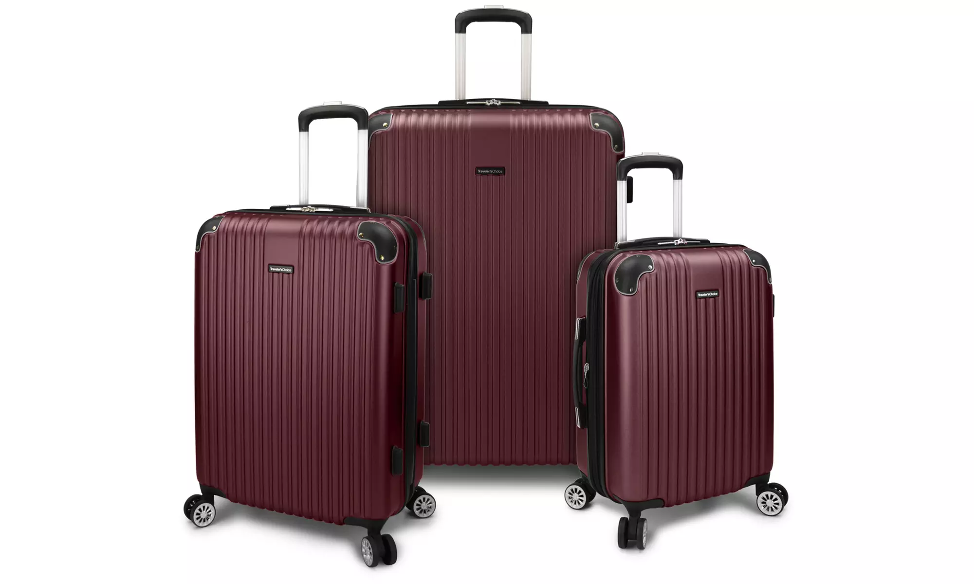 Traveler's Choice Austin Expandable Hardside Spinner 3 piece Luggage Set  - Second Medium
