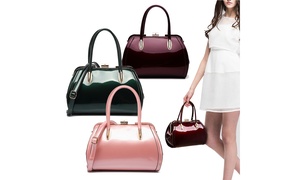 MKF Collection Marlene Patent Satchel Handbag by Mia K.