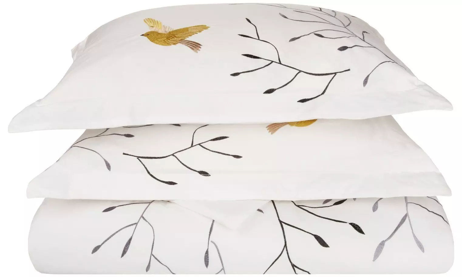 Superior 100% Cotton Breathable Duvet Cover & Pillow Sham 3 Piece Bedding Set