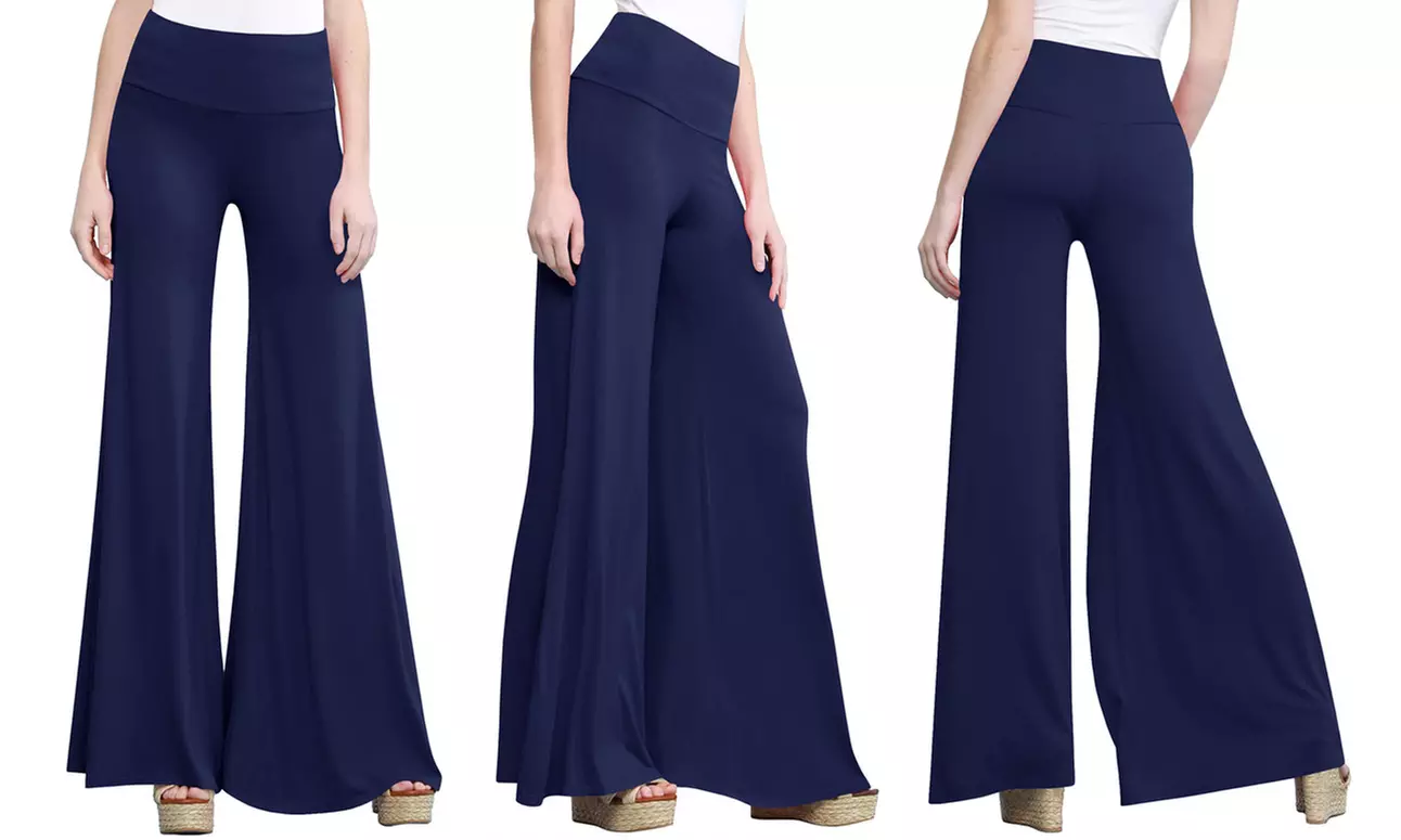 Made by Johnny Women's Casual Comfy Wide Leg Palazzo Pants