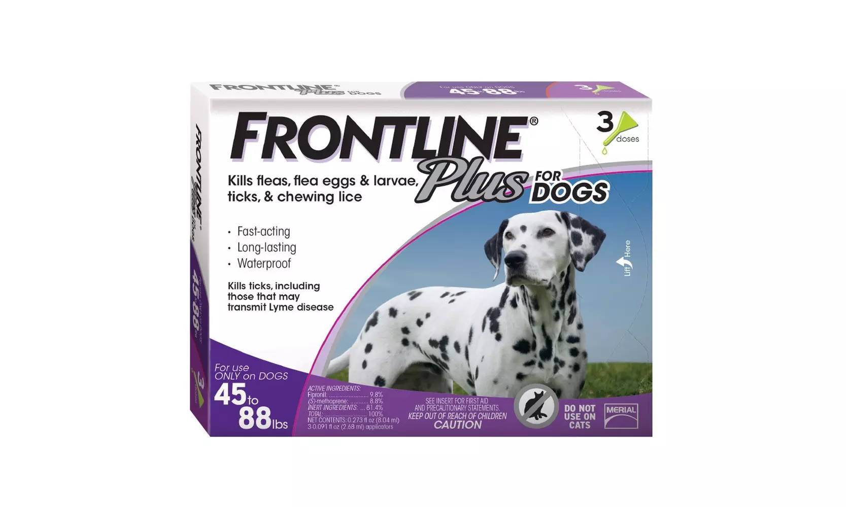 Frontline Plus for Dogs Large Dog Flea and Tick Treatment, 3 Doses - Primary Image