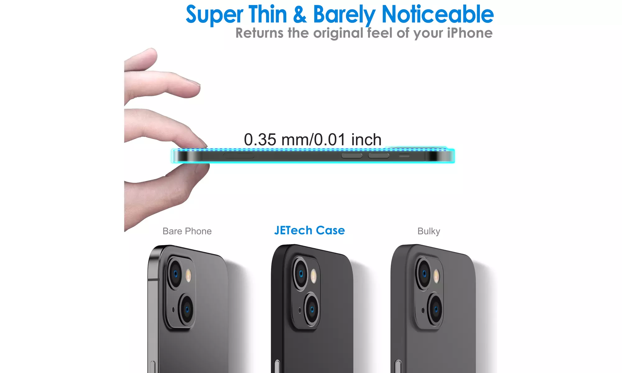 Ultra Slim Matte Case for iPhone 13, Camera Lens Full Protection Hard Thin Cover