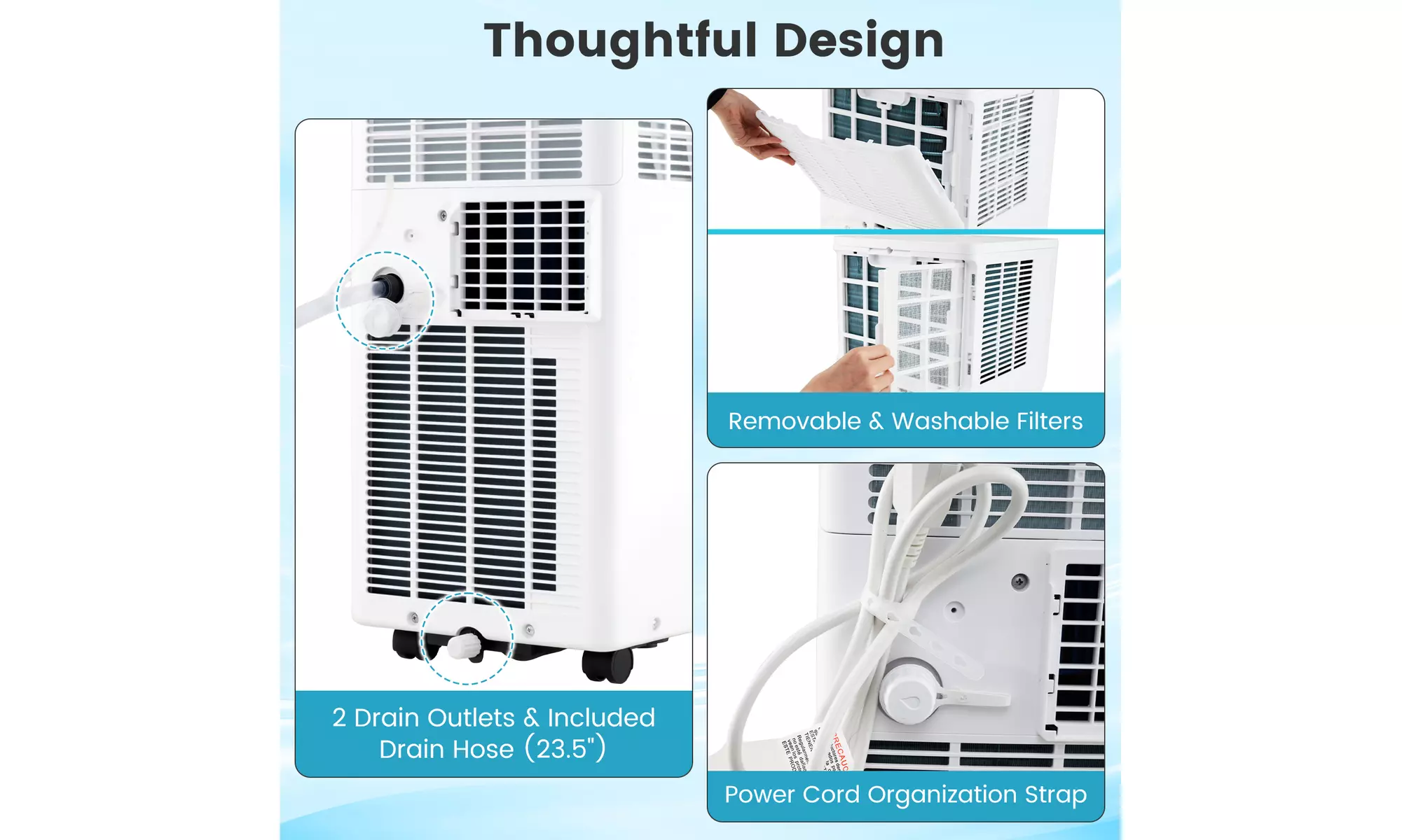 Costway Portable AC Unit with Fan & Dehumidifier