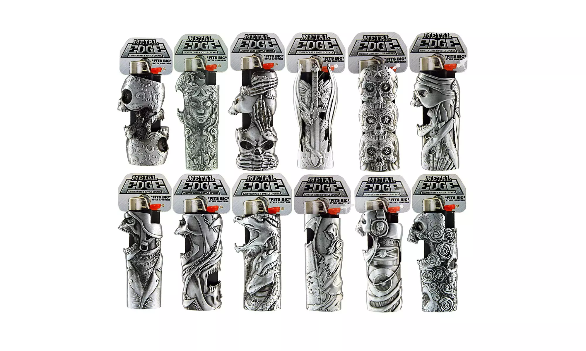 Metal Lighter Case for Bic Lighters And Beer Bottle Opener 2 in 1 - Primary Image